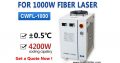 Air cooled laser water chiller for 1KW fiber laser cutting equipment